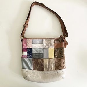 Vintage Coach patchwork shoulder bag